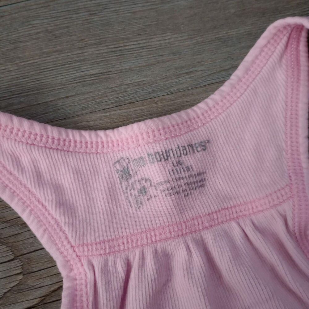 Y2K Pink Ribbed Rhinestone Diva Bimbo Tank - Picture 4 of 5